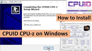 How to Install CPUZ on Windows 10 [upl. by Nnod]