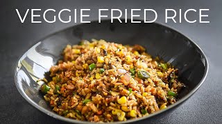 Vegetable Fried Rice Recipe  EASY Vegetarian Chinese dinner idea [upl. by Hitchcock]