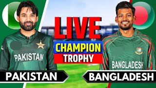 Pakistan vs Bangladesh Match 9  Live Cricket Match Today  PAK vs BAN  Champions Trophy  Preview [upl. by Piwowar66]