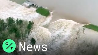 2 Dams Burst In Michigan Forcing Thousands to Evacuate [upl. by Olsson900]