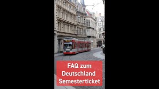 FAQ zum Deutschland Semesterticket [upl. by Brader915]