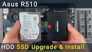 How to install SSD in Asus R510  Hard Drive replacement [upl. by Rona]