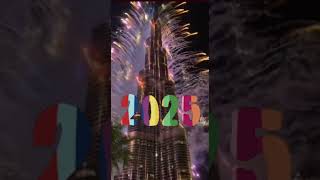 fireworks at Burj Khalifa 2025 [upl. by Sachsse]