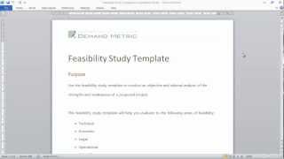 Feasibility Study Template [upl. by Lainad]