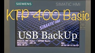 Siemens KTP 400 Basic  SIMATIC HMI USB Backup [upl. by Tammie787]