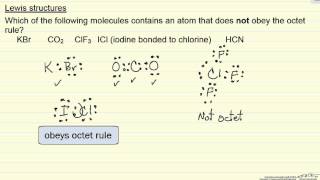 Lewis Structures Octet Rule Example [upl. by Odin]