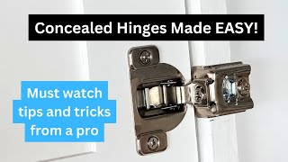 Concealed Hinges Made Easy [upl. by Eiramyma]