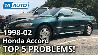 Top 5 Problems Honda Accord Sedan 6th Generation 19982002 [upl. by Atilemrac]