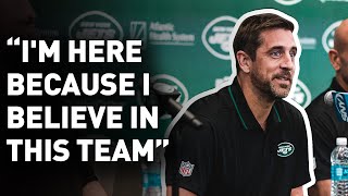 Aaron Rodgers Introductory Press Conference  New York Jets [upl. by Heyra523]