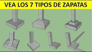 7 TIPOS DE ZAPATAS AISLADAS  Cimentaciones Superficiales [upl. by Mirna720]