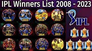 IPL Winner amp RunnersUp List 2008 to 2021  Indian Premier League IPL All Seasons Champion Team [upl. by Ogdan]