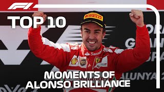 Top 10 Moments of Fernando Alonso Brilliance [upl. by Nylsirk]