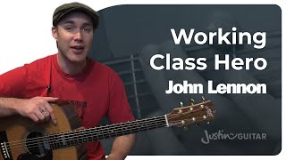 How to play Working Class Hero  John Lennon  Easy Guitar [upl. by Ham]