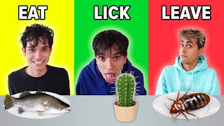 EAT LICK OR LEAVE Challenge  Lucas and Marcus [upl. by Chatwin]