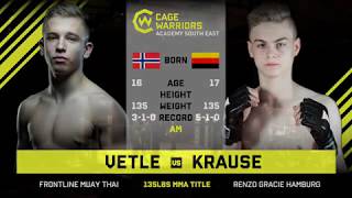 CWSE23  Vetle VS Krause  135lbs Amateur MMA Junior Title Contest [upl. by Pappano]