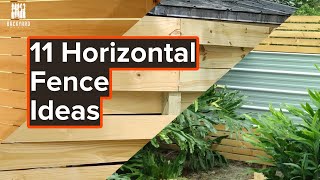 11 Horizontal Fence Ideas Plus a Bonus  Backyardscape [upl. by Zerep]