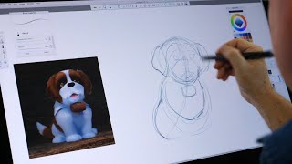 COCOA WITH JOE  ELFLUENCER  How to Draw an Elf Pets Saint Bernard [upl. by Eneles]