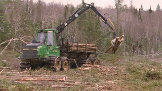 La semaine verte  Automatisation de la machinerie forestière [upl. by Aerdnaeel]