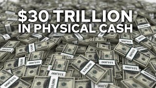 US Debt of 30 Trillion Visualized in Stacks of Physical Cash [upl. by Adnohsirk307]