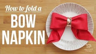 Napkin Art Folding A Bow  Apartment Therapy [upl. by Otilopih]