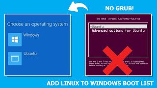 How to add Ubuntu to Windows boot List  Instead of GRUB [upl. by Treulich328]