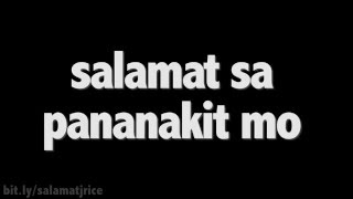 J Rice  quotSalamat Sa Pananakit Moquot Official Lyric Video Original Song [upl. by Billi]