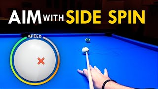 Pool Lesson  How to Aim With Side Spin [upl. by Keslie957]