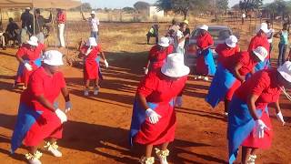 Basadi Ba Sekuruwe dancing at Kgabo Paul Molotos home [upl. by Flossy]