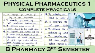 physical pharmaceutics 1 practical  b pharmacy 3rd sem physical pharmaceutics  Carewell Pharma [upl. by Janene]