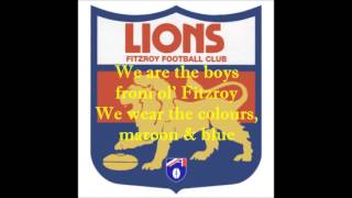 Fitzroy Lions theme song Lyrics [upl. by Eillat189]