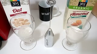 Oat Milk vs Almond Milk part 2 Frothing Test [upl. by Hakeber]