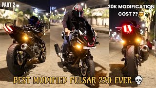 PULSAR 220 COMPLETE MODIFICATION  NEW LOOK  riderxdany [upl. by Orgell]