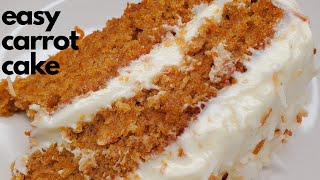 Easy Carrot Cake RecipeHOW TO MAKE MOIST CARROT CAKE  JERENES EATS [upl. by Sidnak27]