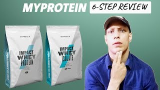 MyProtein Impact Whey Protein amp Impact Isolate 6Step Review [upl. by Ayaj]