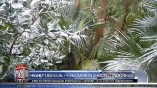 Indonesias First Recorded Snowfall Highly Unusual Phenomenon [upl. by Homans712]