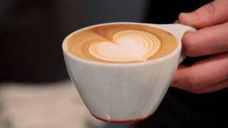 How to Make a Latte Art Heart  Perfect Coffee [upl. by Enytsirk]