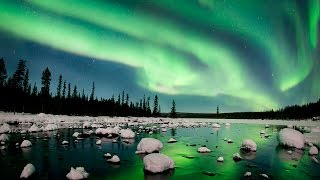 Northern light in Swedish Lapland  real time video [upl. by Yesllek]