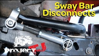 Jeep Wrangler TJ Sway Bar Disconnects  Huge Gain in Wheel Travel [upl. by Francois]