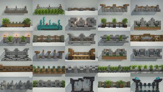 35 Minecraft Fence  Wall Design Ideas [upl. by Maurili]