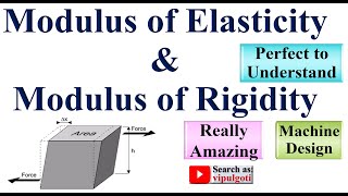 Modulus of Elasticity Modulus of Rigidity Young Modulus Machine Design [upl. by Onra]