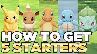 How to Get 5 Starters in Pokemon Lets Go Pikachu amp Eevee  Austin John Plays HD CC [upl. by Lukash157]