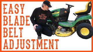 How To Adjust The Belt Tension On A Riding Lawn Mower [upl. by Adlesirc]