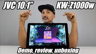 JVC KWZ1000W 101quot Multimedia Headunit Car Stereo Floating Panel Radio w Apple Car Play REVIEW [upl. by Aneda]