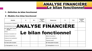 Analyse financière 15  Le bilan fonctionnel [upl. by Lednew]