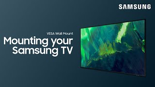 How to mount your Samsung TV with a VESA wall mount  Samsung US [upl. by Casper]