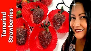 Tamarind Strawberries  Chamoy  Tajin  Pulparindo [upl. by Swithbert593]