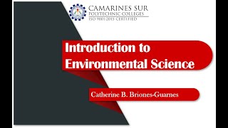 Topic 1 Introduction to Environmental Science [upl. by Aisetal16]