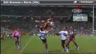 Israel Folaus Highlights From The Broncos 2009 [upl. by Borlase]