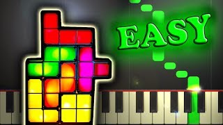 TETRIS THEME  Easy Piano Tutorial [upl. by Aneleve]