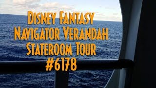 Disney Fantasy Navigator Verandah 6178 Stateroom Tour [upl. by Muraida]